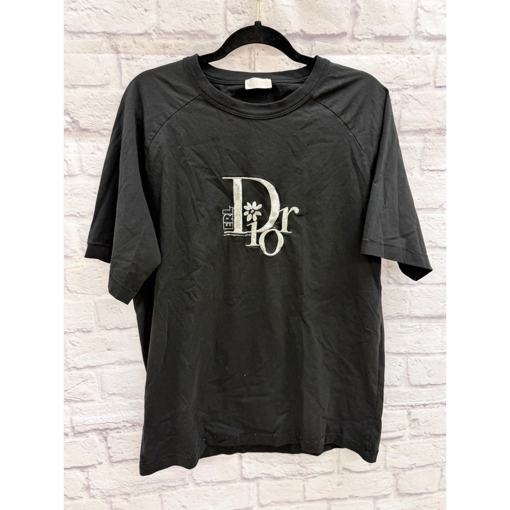 Dior x ERL Men's Black Embroidered Logo T Shirt Size M Luxury Rare Designer
